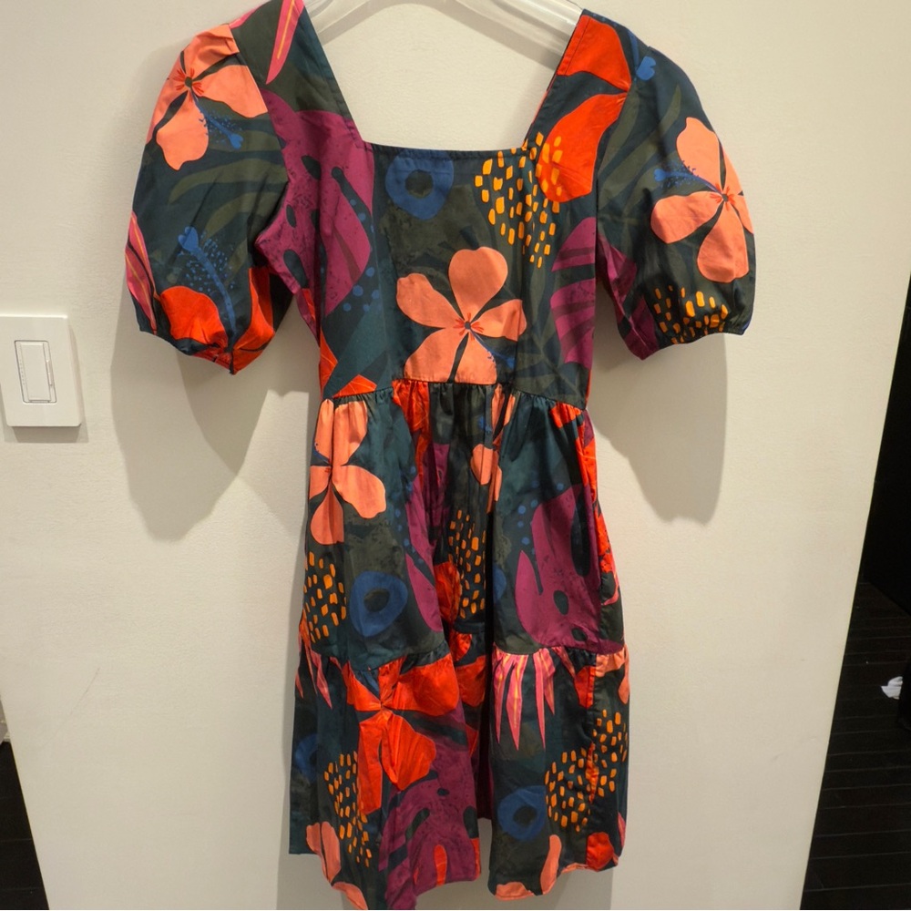 Maude Vivante Women’s Floral Multi Color Tiered Maxi Dress Boho Size Small - Picture 1 of 11